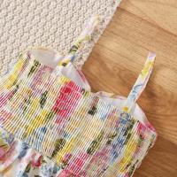 Vestido De Verano Para Niñas Romántico Sin Mangas En Algodón Con Floral Vestido De Bebé Para Regalo En Talla A-Line Longitud De Rodilla - details 6