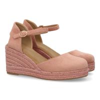 PuntoSalao Sandalias de cuña media en yute para mujer color rosa CF-3036 - details 0