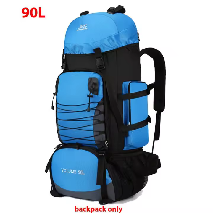 Bolsa de hombro para camping y senderismo Hecho de nylon with Correa ajustable CAPACIDAD DE 80-100 litros Mochara de viaje 90L para hombres - 1