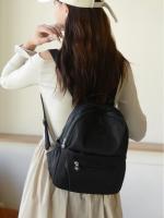 Mochila De Nylon De Color Sólido Ligera Para Viajes Y Escuela Mochila Casual Para Trabajo Y Viajes Puede Colgarse En Maleta - details 5