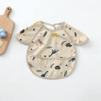 Baberos Para Bebés PU Suave Impermeable Sin Mangas Dibujos Animados Antipolvo Ropa De Comer Para Niños Y Niñas Edad 1-3 Años - details 3