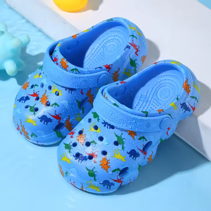 Zapatillas De Jardín Para Niños Dinosaurio Lindo Y Divertido Sandalias De Verano Para Niños Clog De Playa Y Piscina Transpirables Tallas True Fit Para Niños De 1 a 6 Años - 1