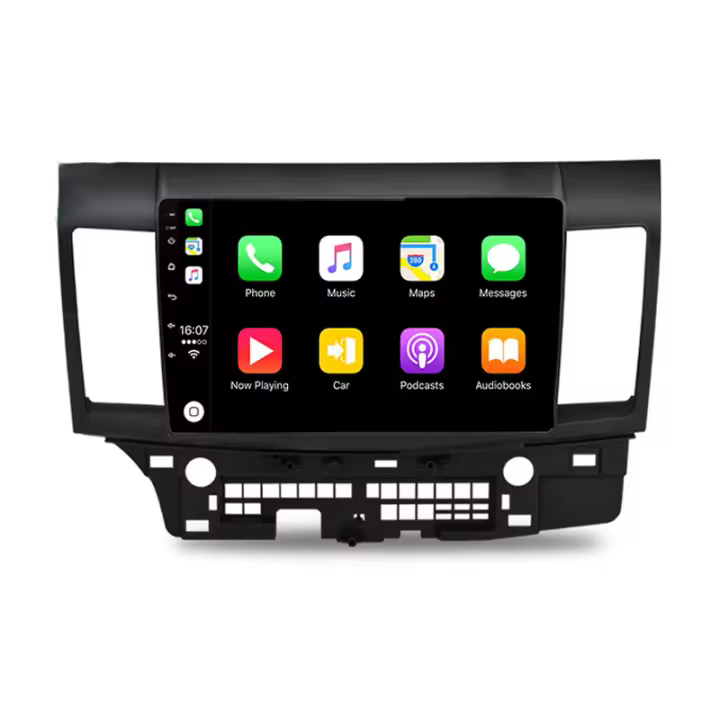 AWESAFE PX9 inalámbrico CarPlay Android Auto Radio para Mitsubishi Lancer 2007 2008 2009 2010 2011 2012 coche reproductor multimedia GPS 2 din autoradio volante controles RDS Bluetooth - 1