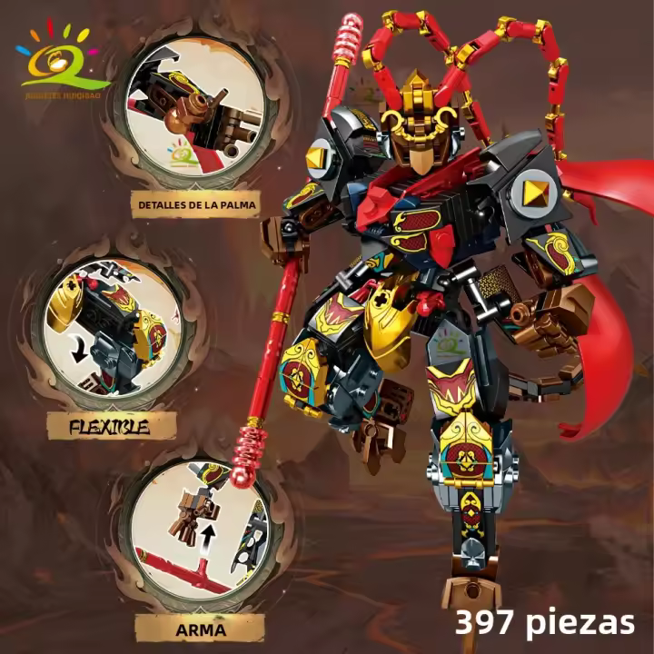 HUIQIBAO Black Myth Wukong Modelo Mecánico DIY Armadura Robot Decoración De Bloques De Construcción Para Adultos Juguetes Compatible Con Lego - 1