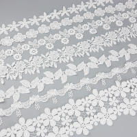Tela De Encaje De Algodón (1 Yard) Para Decoración Y Artesanías Ribbons De Amor Y Regalos Técnica Jacquard Mesh Ecológico Soluble En Agua - details 1