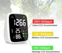 Detector de CO2, sensor de CO2 para el hogar de 400 a 5000 ppm, medidor detector de CO2 3 en 1, monitor de calidad del Aire con función de autocalibración para Restaurante de hotel de Oficina - details 1