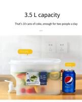 Dispensador De Agua Fría De 3.5 L Con Grifo Contenedor De Jugo Reutilizable De Plástico PP Ecológico Y Duradero Para Refrigerador - details 8