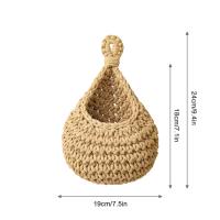Cesta De Frutas Y Verduras De Jute Natural Colgante Para Pared Cesta De Plantas En Forma De Lágrima Almacenamiento Ecológico Para Cocina Y Mesa - details 7