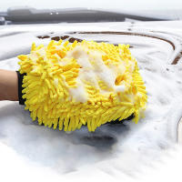 Guantes De Limpieza Para Coche Grande Microfibra Impermeables De Pelusa Chenille Para Cera Y Detallado De Automóviles Cuidado Doble Cara - details 5