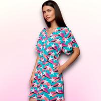 Vestido Camisero Kimmel Estrellas Minueto - Escote Pico y Cinturón - details 0