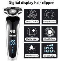 Nueva Pelacabello Eléctrico Para Hombres 4D Recargable USB Trimmer De Barba Profesional Corte De Cabello Afeitadora Adulto Rasurador Para Hombres - details 2