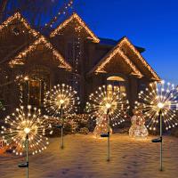 Lámpara De Jardín Solar Con Efecto De Encaje De Diente De León Y Explosiones De Fuego Para Decoración De Patio Exterior Y Paisaje Luz De Camino Solar Autocontenida LED Contemporánea IP65 - details 4