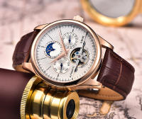 Reloj De Pulsera Para Hombre LIGE Clásico Retro Automático De Cuero Genuino Impermeable Militar Con Torbión Y Calendario Lunar - details 7
