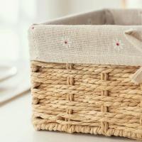 Cesta De Almacenamiento Tejida a Mano Con Tapa Organizador De Ropa Y Lavandería Caja De Cosméticos Para Juguetes Y Toallas - details 2