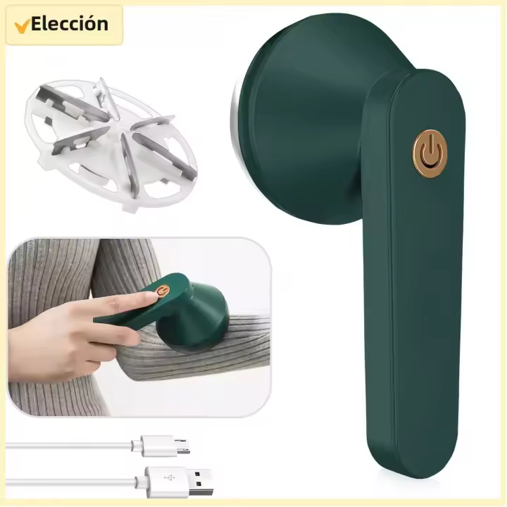 Eliminador De Pelusa Eléctrico Para Ropa Trimmer De Pelotitas De Suéter Lint Remover Portátil Recargable Por USB Con Cuchillas Desmontables Para Limpieza - 1