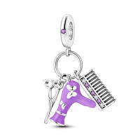 Perlas De Perfume Para Mujer Plata Esmaltada Colgante De Zapatos Altos Y Lápiz Labial Para Pulsera DIY Joyería - details 30