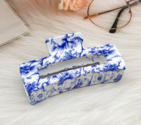 Nuevas Clip De Pelo Vintage Azul Y Blanco Para Mujer Barretas Accesorios De Cabello Clip De Pelo Elegante Y Moderno - details 1