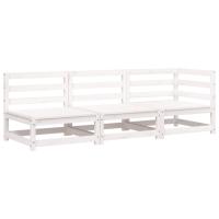vidaXL Sofá de jardín de 3 plazas madera maciza de abeto Douglas Pino natural, Pino blanco, Marrón pino Conjunto Terraza Muebles Jardín Exterior Juego de Muebles de jardín Mueble Jardín Exterior Muebles de Salon Exterior - details 4