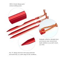 Juego De 10 Piezas De Aluminio Ultraligero Palos De Tenda 18cm Para Camping Al Aire Libre Con Cordón De Viento Y Bolsa De Almacenamiento Para Palos De Tenda - details 1