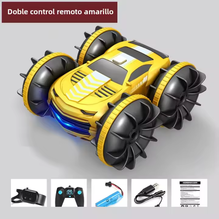 Coche RC 2 En 1 Con Tanque De Agua 2.4G Control Remoto Impermeable Vehículo Acuático 4WD Juguete Educativo Para Niños Y Niñas - 1