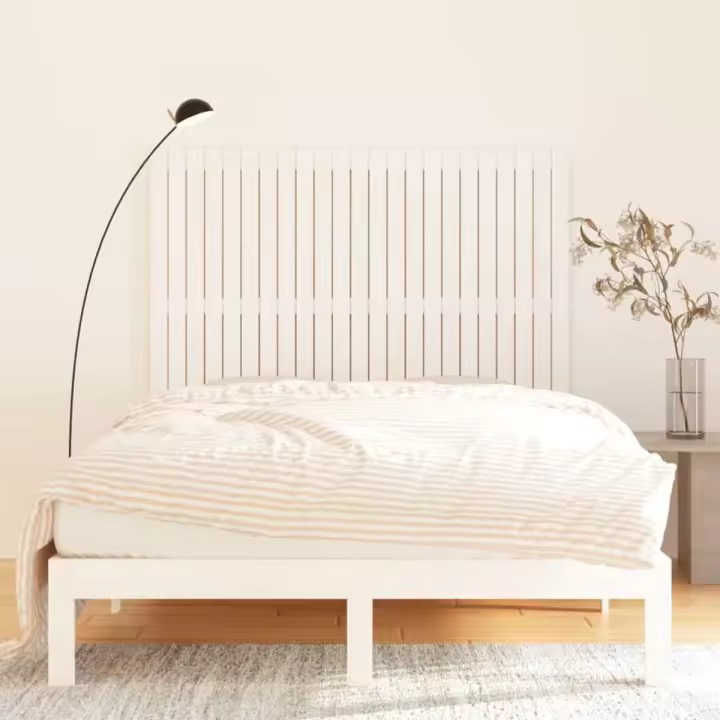 VidaXL Cabecero Sinatra madera de pino blanco 110x146,5x6 cm - 1
