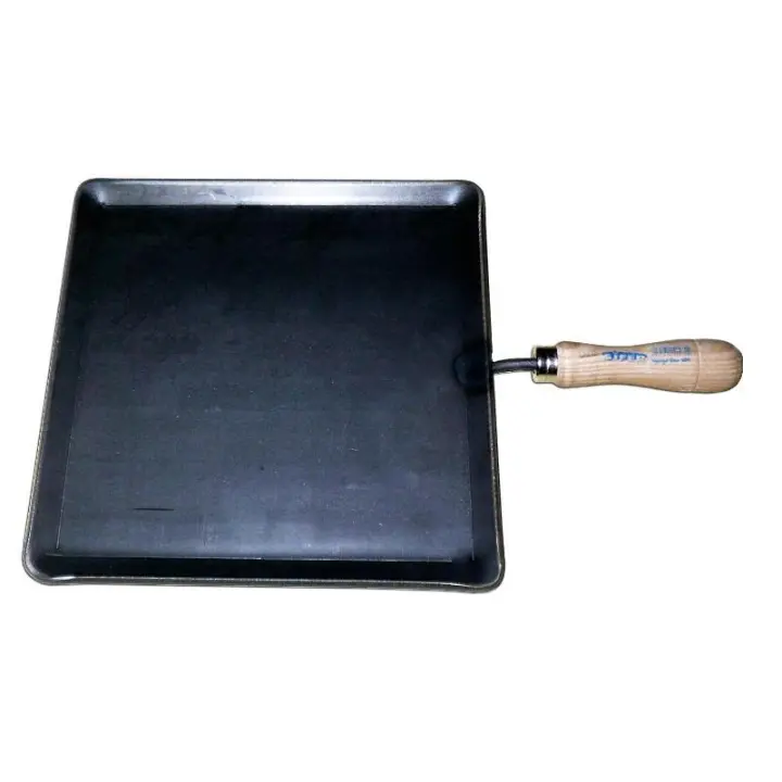 Plancha asar acero 4 mm con 1 mango de madera 21 x 21 - 1