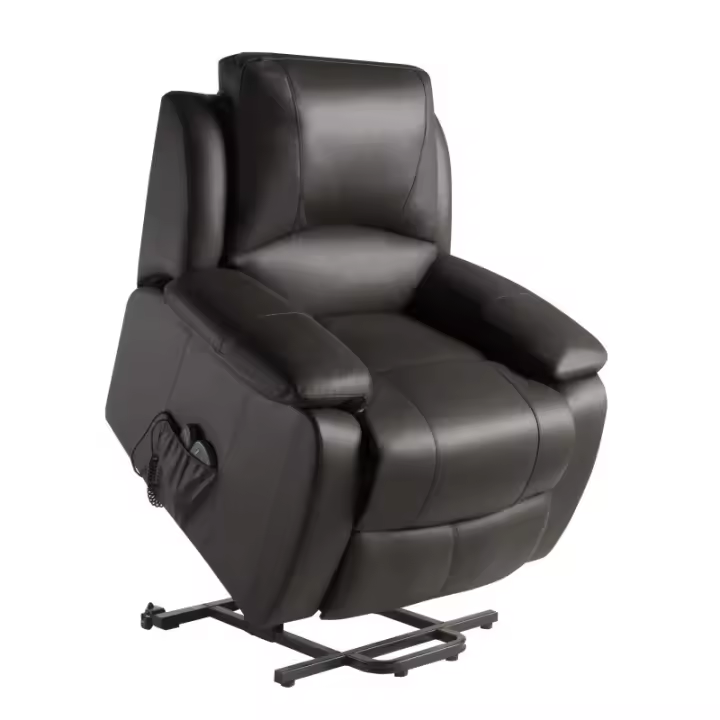 ECODE Sillón Relax Piel de Vacuno, con Sistema Elevador,Masaje programable y Calor Lumbar ECO-8620UP Eco-de - 1