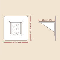 Soporte De Estante De Acrílico 4/8Pcs Adhesivo Para Armario Soporte De Pared Para Cocina Y Dormitorio Bracket De Apoyo - details 5