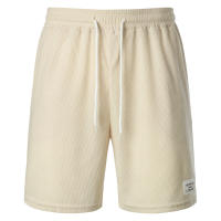 Nuevos Pantalones Cortos De Corduroy Para Hombre Verano Color Sólido Con Cordones Estilo Casual Cierre De Cordón Talla Media - details 12
