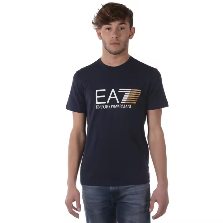Emporio Armani EA7 Camiseta Algodón Hombre Azul Oscuro 3 ZPT81PJ02Z 1554 - 1