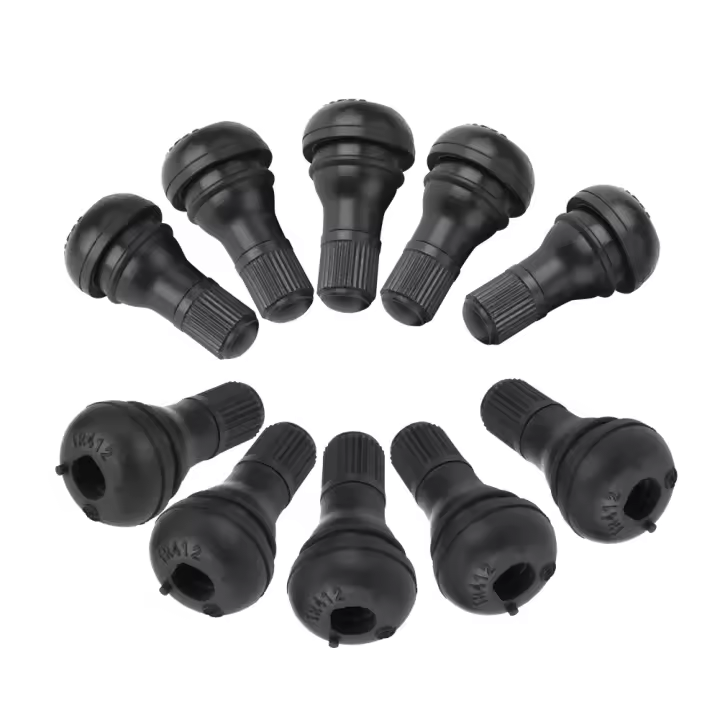 Válvula De Neumático Para Coche Auto TR412 Snap in Desechable En Caucho Con Cubierta Antipolvo Pieza Por Unidad - 1