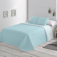 Mommata Colcha Lisa Reversible Termosellada Turquesa. - details 2