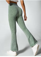 Leotardas De Yoga Para Mujer Con Cintura Alta Flares Secado Rápido Pantalones Deportivos De Pierna Ancha Para Ejercicio Pilates Gimnasio - details 6