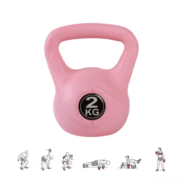 -Pesa Rusa. Pesa Kettlebell de Hormigón con Mango Ergonómico. Mancuerna Kettlebell para Entrenamiento Muscular en Casa y Gimnasio. - 1