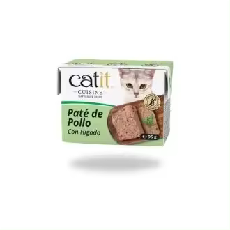 Hagen Tropican Mascotas - Catit Cuisine Paté de Pollo con Hígado 95g - Alta Digestibilidad y Sabor Irresistible - 1