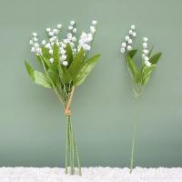 Flores Artificiales Blanca Letra Bellflower Falsas Plásticas Hechas a Mano Decoración De Hogar Para Casamiento Fiesta Boda Novia Portando Bouquet - details 6