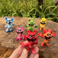8Pcs/set Figuras De Anime Sonrientes Criaturas PVC 5-7cm Decoración De Pastel Animal Dibujos Animados Juguete Modelo Regalo - details 3