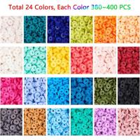 9120pcs Heishi Ladrillos De Arcilla 4mm Ladrillos De Vinilo 24 Colores Ladrillos De Silicona Planos Para Pendientes Havaianos Collarín - details 2