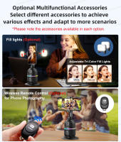 Soporte De Teléfono Con Seguimiento Facial Automático TOKQI-P03 Gimbal Inteligente 360° Rotación Para Smartphone Y Cámara De Acción Ideal Para Vlogs - details 0