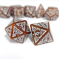 Juego De Dados TRPG Clásico 7 Piezas Tablero De Alivio De Runas Transparentes Juego De Mesa Poliedrico Para Juegos De Rol - details 5