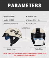 Casco De Motocicleta Retro Para Hombres Y Mujeres Aprobado DOT Con Lente HD Capacidad De Cuatro Estaciones Para Conducción De Scooter - details 16