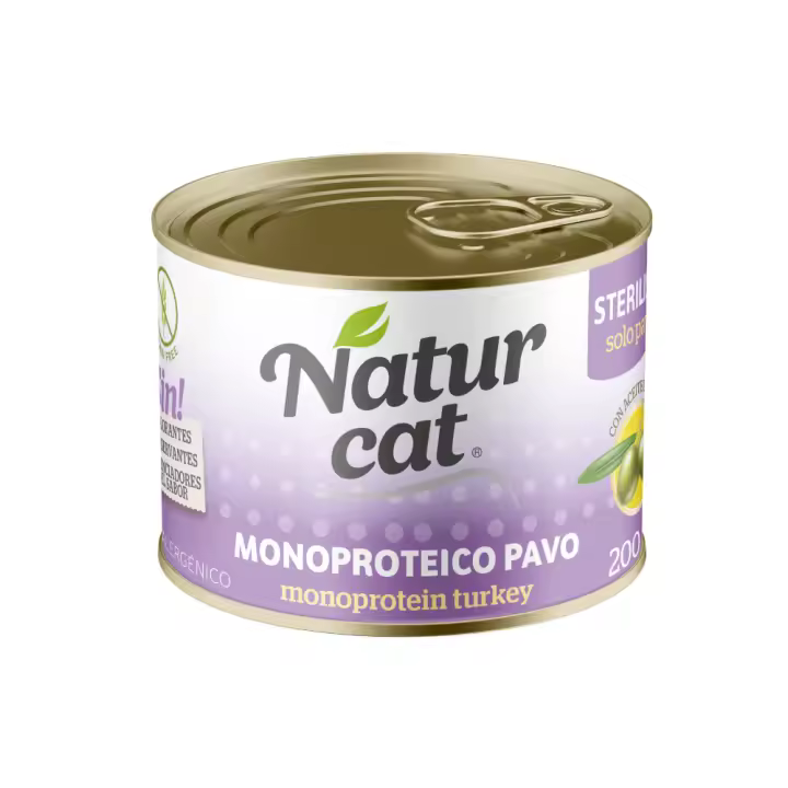 NATURCAT - Alimento húmedo para gatos - Ingredientes de muy alta calidad (Pack 6 latas x 200gr) - 1