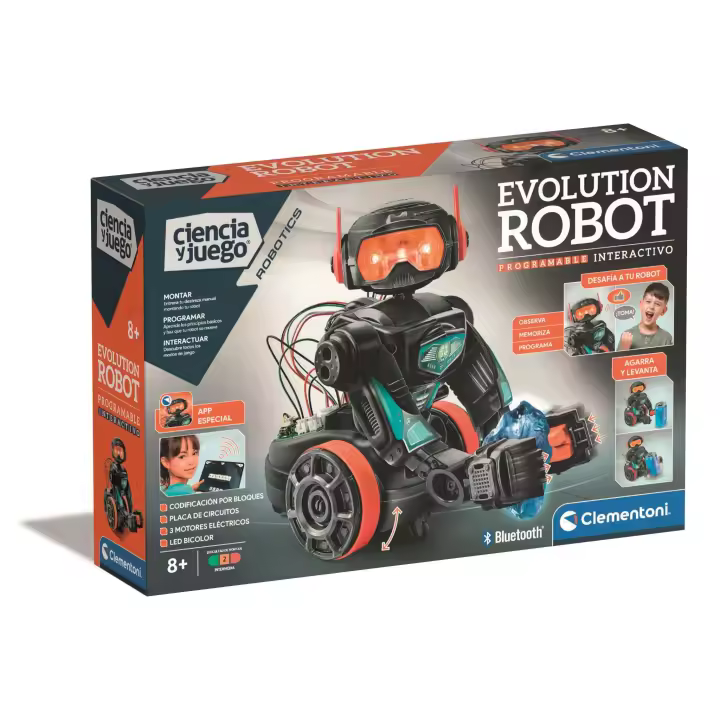 Clementoni Evolution Robot 2.0 - Robot para Montar y Jugar, con App dedicada, Robótica Infantil a Partir de 8 años, Juguete en español, 55512 - 1