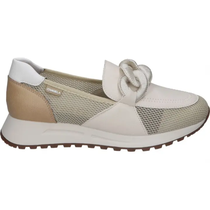 D'ANGELA | Zapato Mocasín D'Angela para Mujer – Zapato en Color Beige con Detalles – Detalle de Hebilla – Mocasines sin Cierre – Slip on – Elegantes – Cómodos – Alta Calidad – Modelo DLH28002 - 1