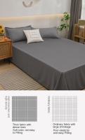 Sábana Plana De Cama Individual/Doble/Californeria/Superior En Color Sólido Suave De Poliéster 100% Sábana De Cama Hogar - details 5