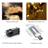 Guirnalda De Navidad De 10M De Plata Con Luces Cadena Para Decoración Exterior Y Interior Jardín Árbol Boda Iluminación De Fiestas 220V - details 3