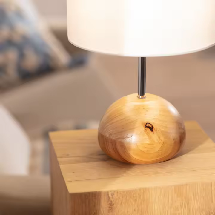 Ledkia Lámpara de Mesa de Madera Gulbi Natural - 1