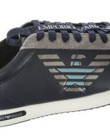 Emporio Armani Zapatillas Zapatos de Hombre Azul Gris X4X260 XM050 A823 - details 2