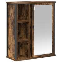 vidaXL Mueble de baño de pared con espejo roble ahumado 50x21x60 cm - details 1