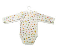 Set 2 Bodies Bebé 100% Algodón Petit Alo - Estampado Animales Jungla, Blanco, 6-36 Meses - details 1
